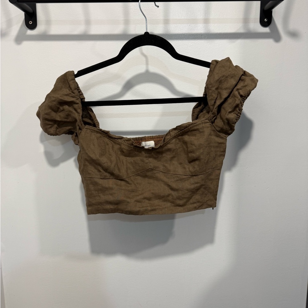 Wilfred Puff Sleeve Crop Top